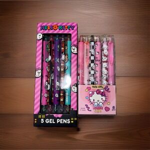 Hello Kitty Gel Pens Set of 2 Packs – 11 Total Pens Sanrio Halloween And Pink